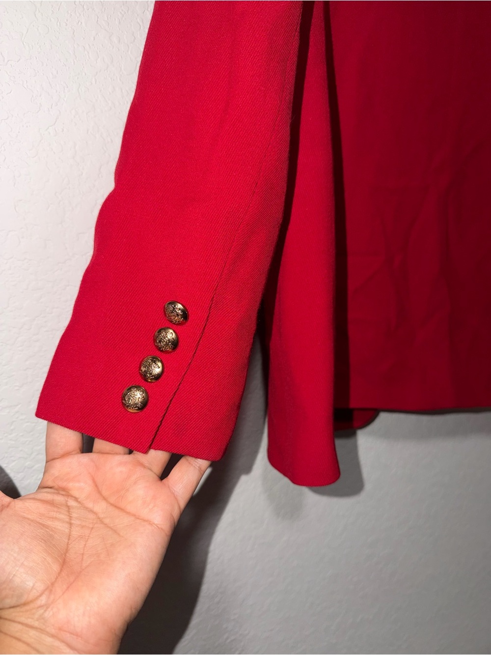 Lauren Ralph Lauren Red Crest Wool Blazer - Picture 6 of 7